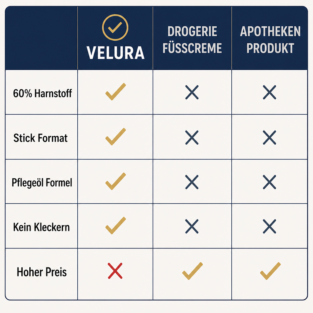 Velura Produktbild Vergleichstabelle